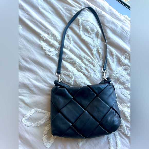 & Other Stories Crossbody Woven Leather Bag, Black - Picture 5 of 6